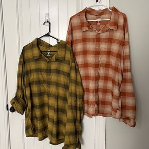 Two hardly worn 3XL REI Co-op Sahara long sleeve shirts